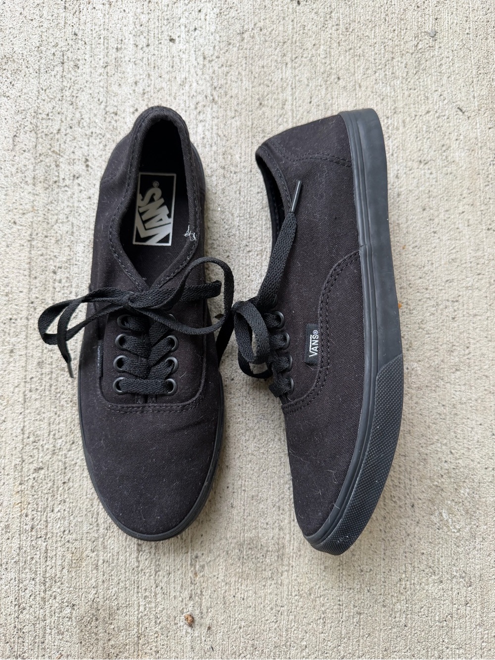 Vans Authentic Unisex Adult Sneaker Black/Black Low-Top Canvas Sneakers